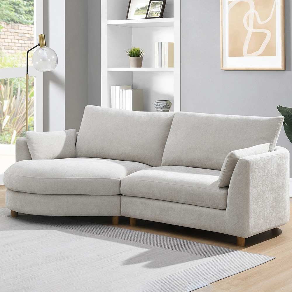 Bushwick 2 Seater Pearl Left Hand Facing Chaise Image 3