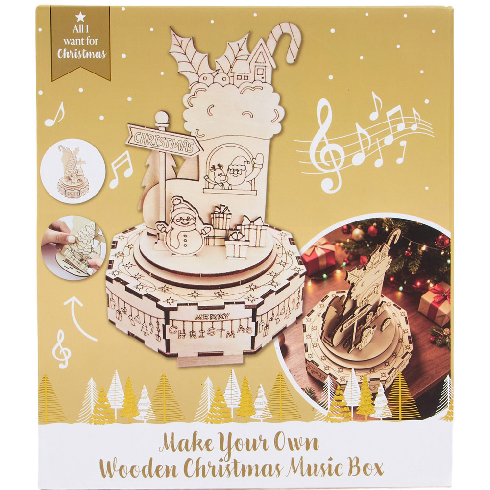 Make Your Own Wooden Christmas Music Box Kit Image 4