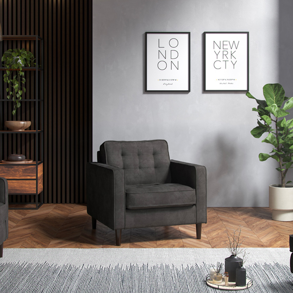 Milo Enjoy Graphite Armchair Image 3