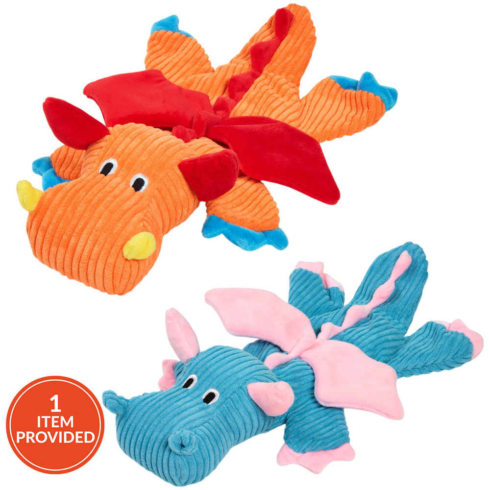 Unstuffed Multi Texture Dragon Pet Toy Image 1
