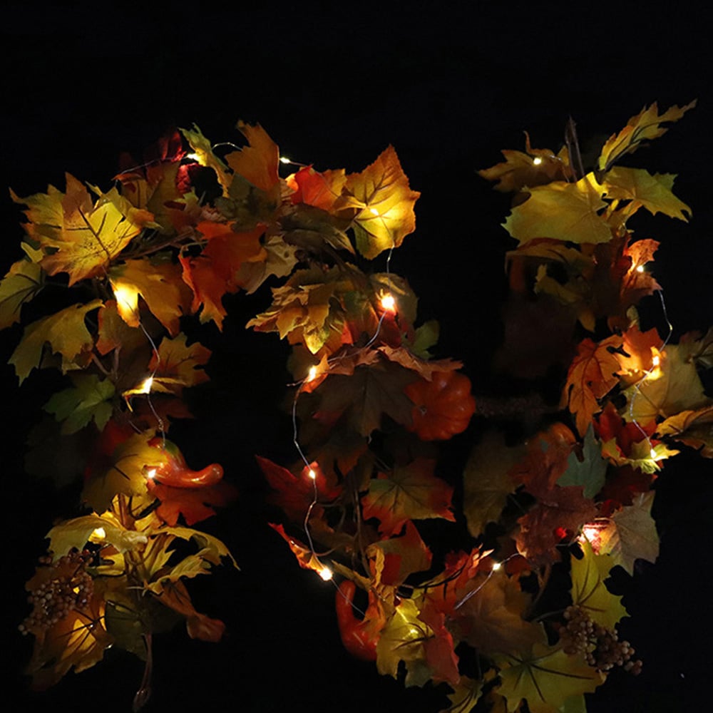 Living and Home Garland with Maple Leaves 180cm Image 7