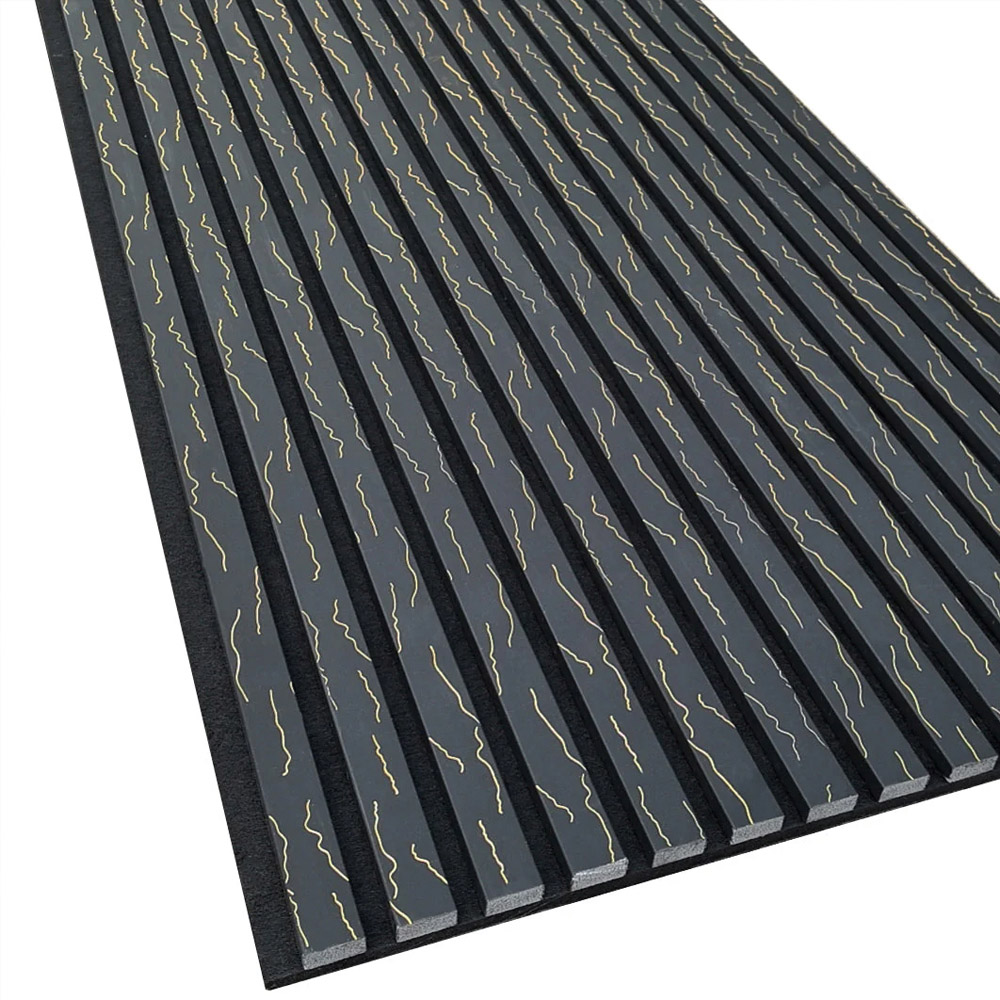 Britwall Beige and Gold Vein Linear Acoustic Slat Wall Panel 600 x 2400mm 2 Pack Image 5