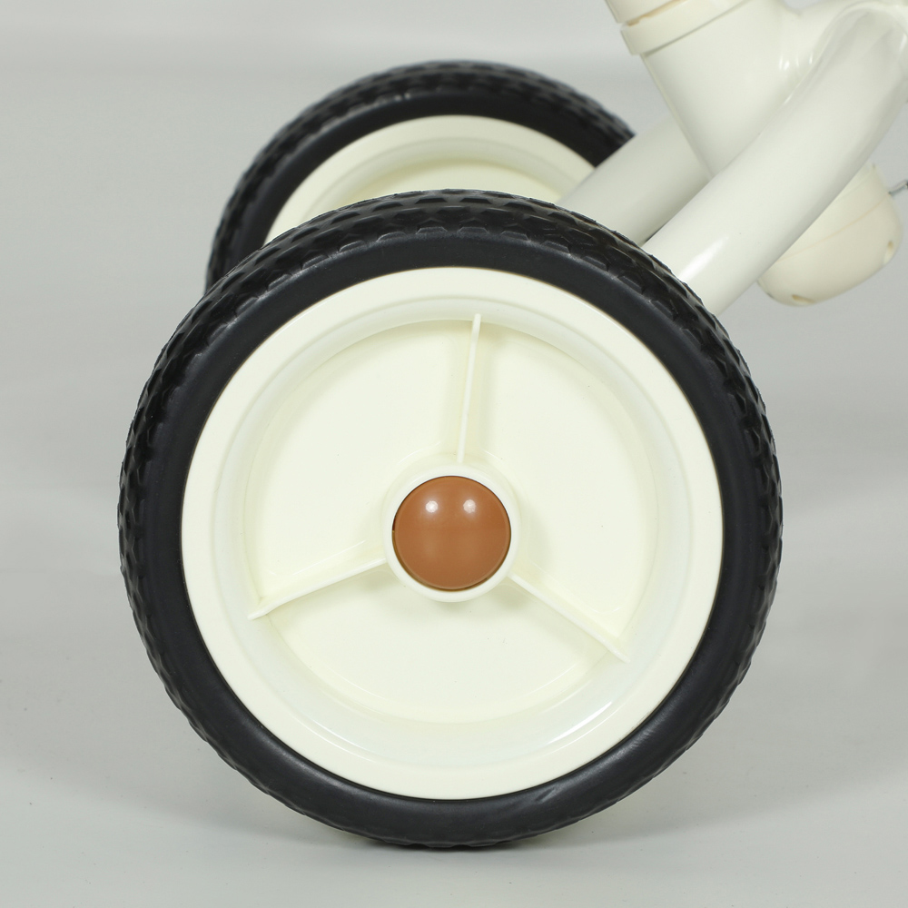 Tommy Toys Toddler White Trike with Adjustable Handle and Basket Image 3