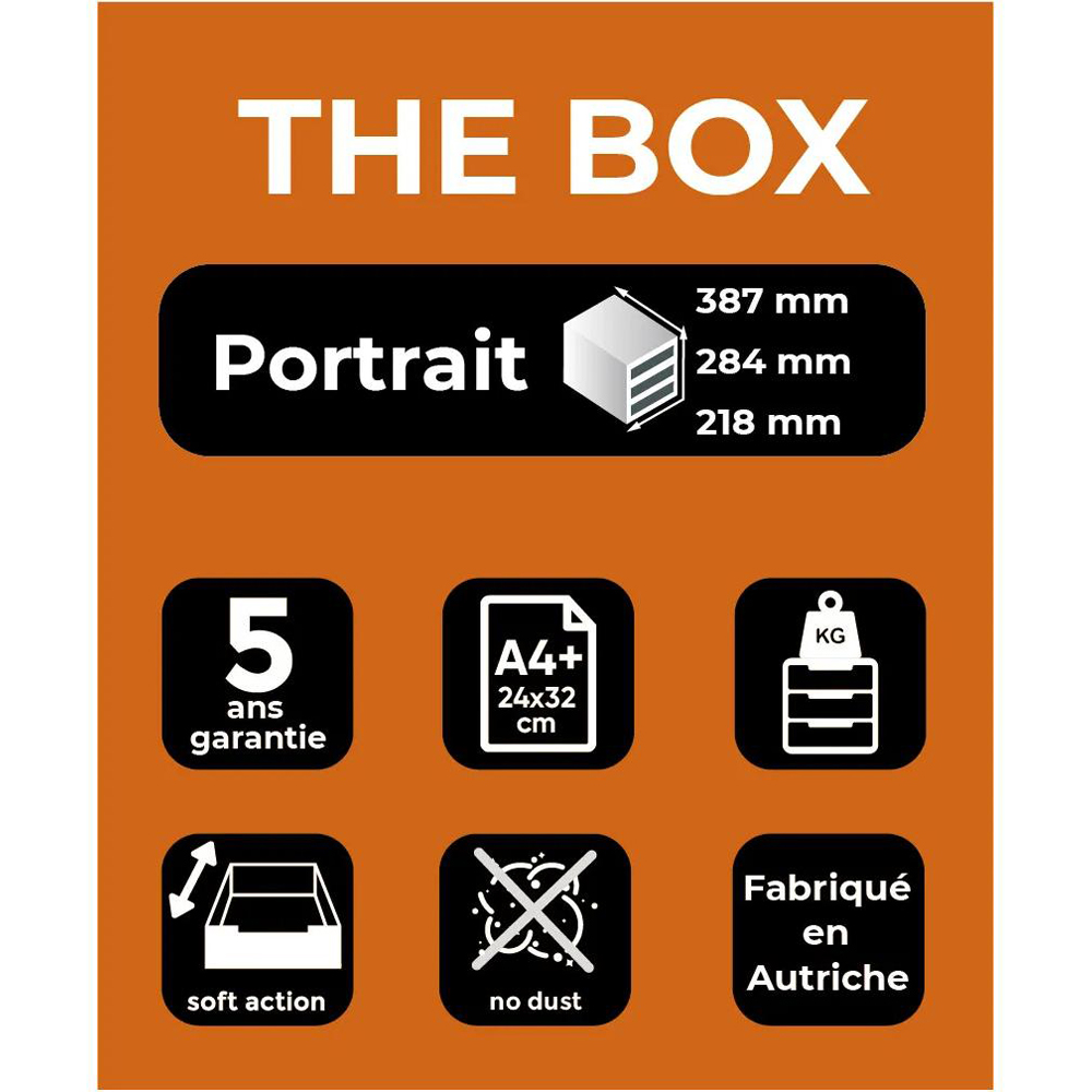 Exacompta The Box 5 Drawer Light Grey Filing Cabinet Image 9