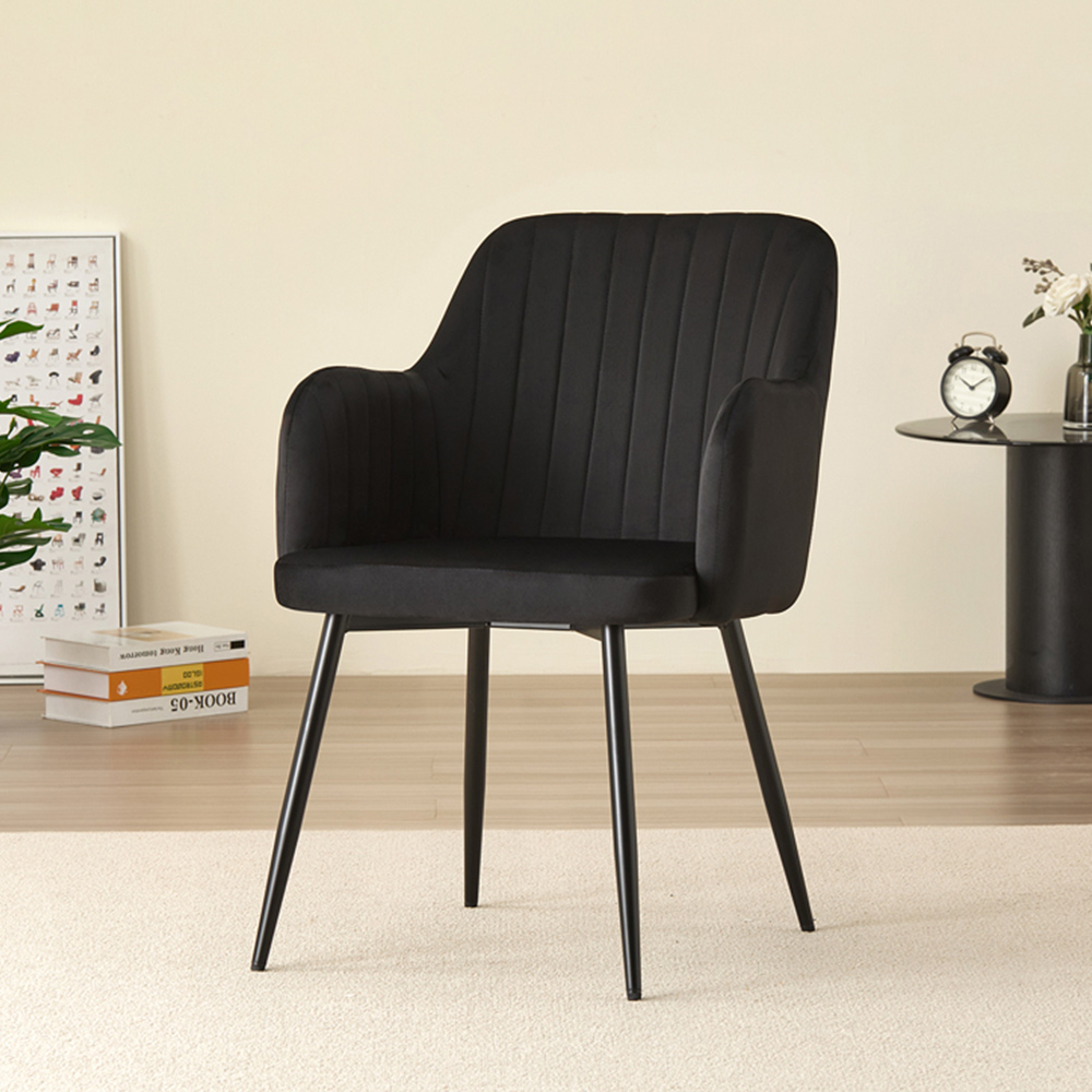 Indoor Living Miami Charlotte 4 Seater Dining Set Black Image 5