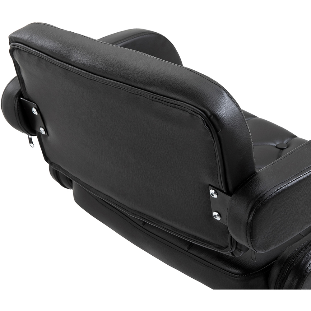 Portland Black PU Leather Height Adjustable Swivel Bar Stool Image 3