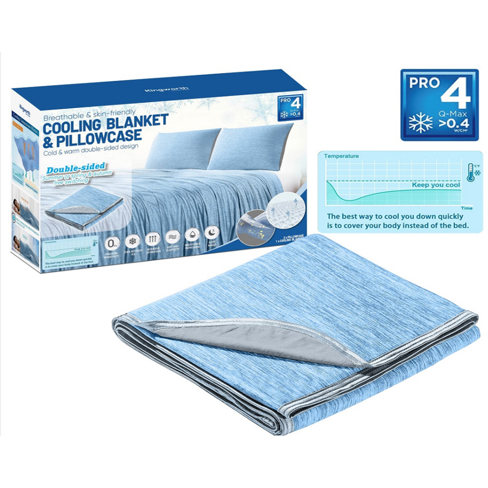 Avilo Cooling Blanket and Pillowcases Set 120 x 150cm Image 3