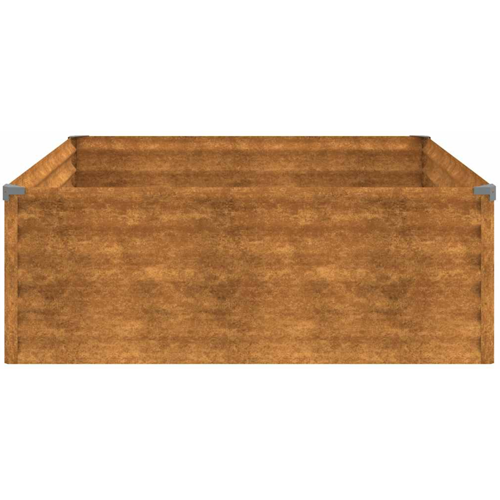 vidaXL Brown Corten Steel Raised Garden Bed 100 x 100 x 36cm Image 2