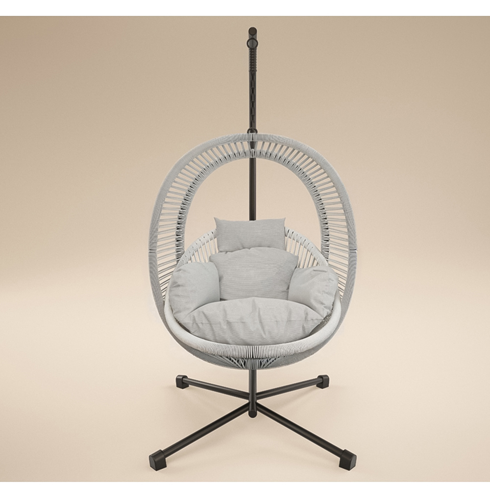 SOLACE+CO Lana Light Grey Garden Swing Chair Image 3