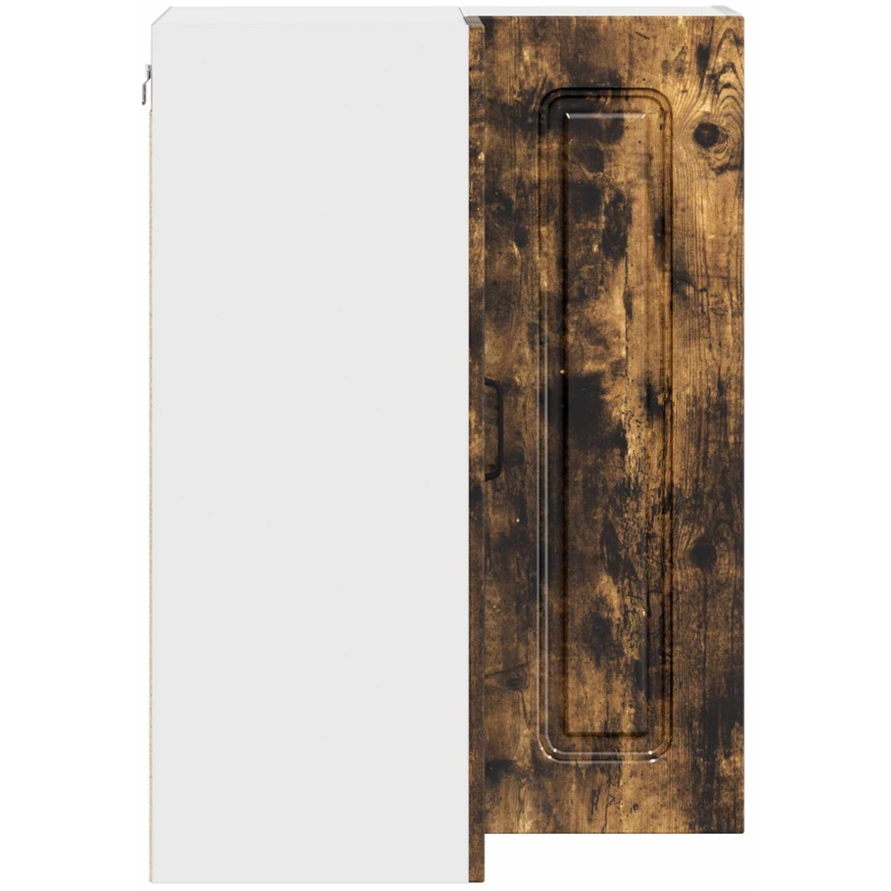 vidaXL 2 Door Smoked Oak Kitchen Wall Corner Cabinet Image 6