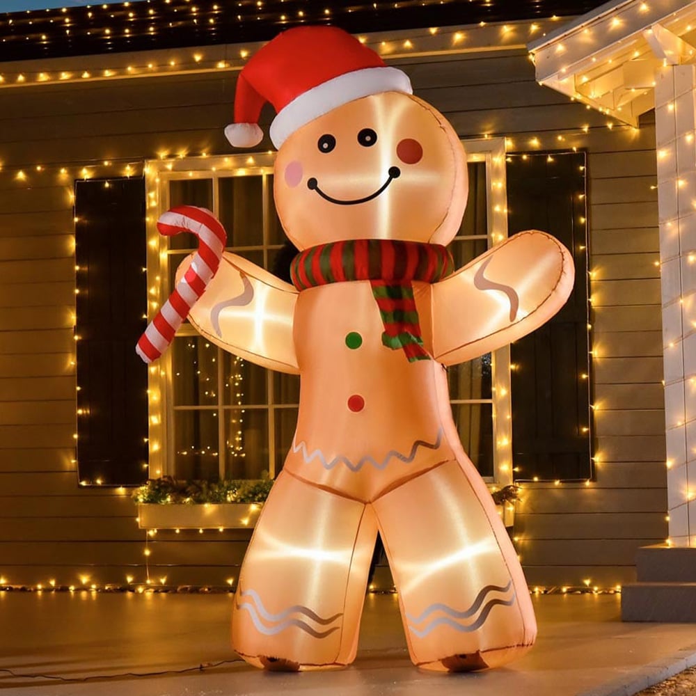 Everglow LED Inflatable Gingerbread Man Decoration 7.8ft Image 1