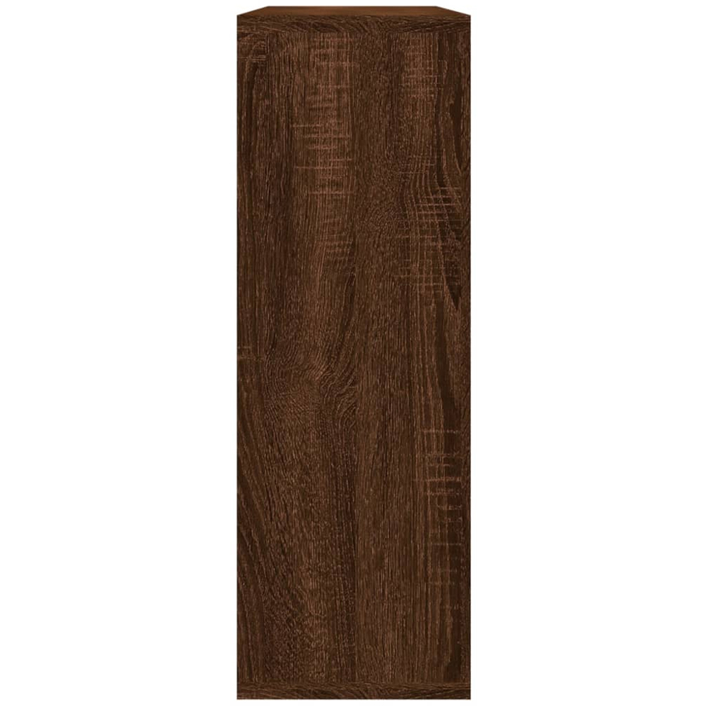 vidaXL 3 Shelf Brown Oak Floating Wall Shelf Image 3