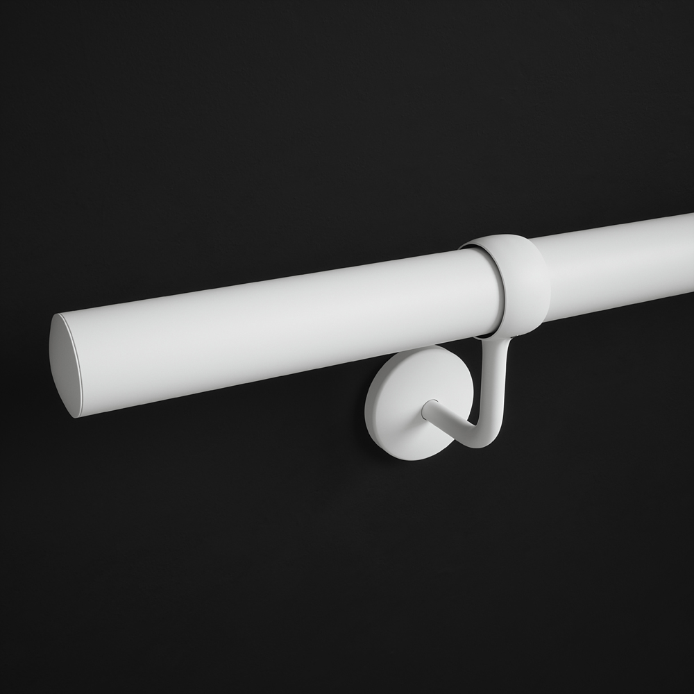 Forgeworks Matt White Stair Hand Rail Kit 1.2m Image 6