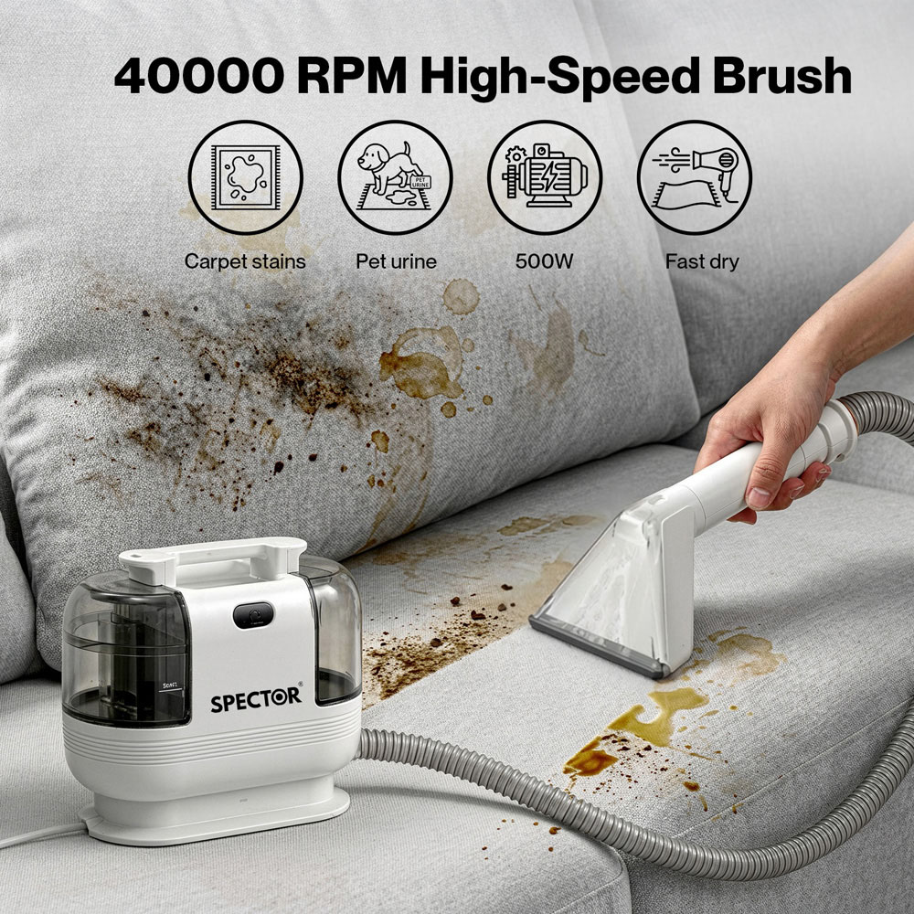 Spector RB1024-WH-UK Handheld Spot Carpet Upholstery Cleaner 500W Image 7