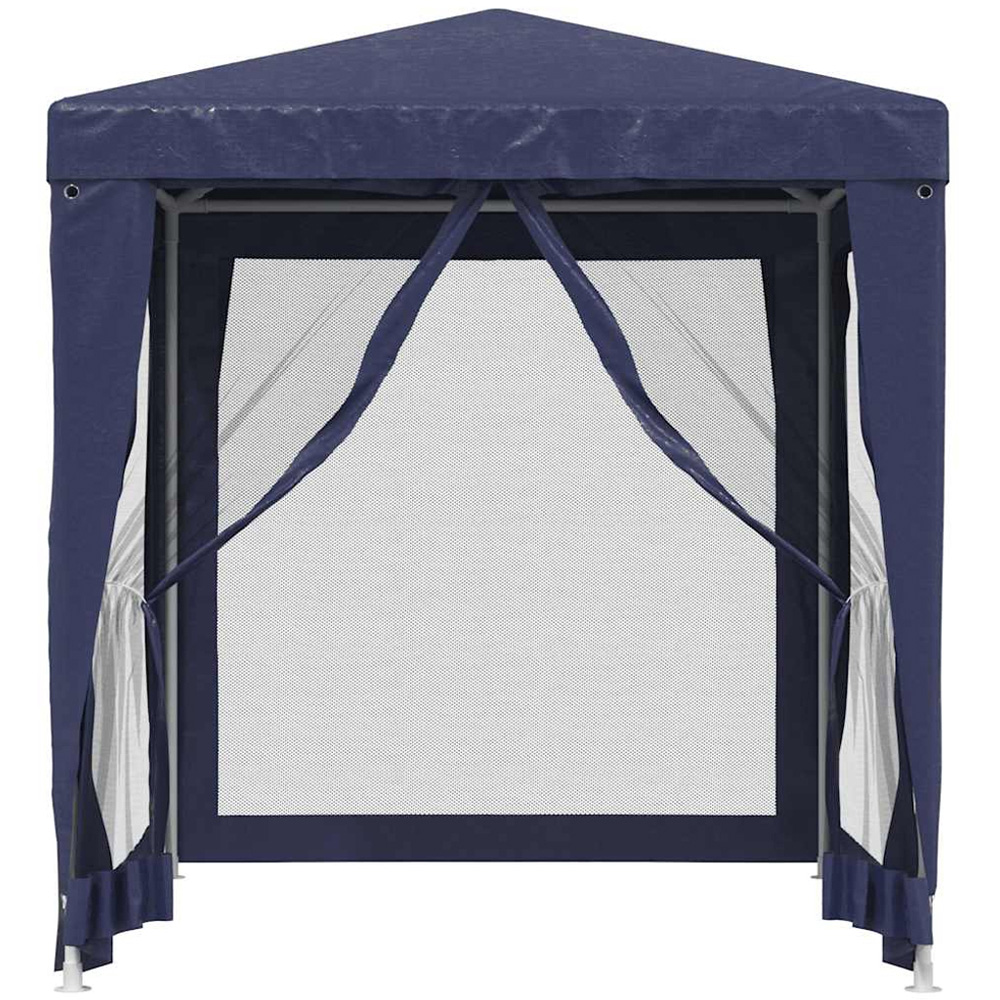 vidaXL 3 x 3m Blue Party Tent with 4 Mesh Sidewalls Image 3
