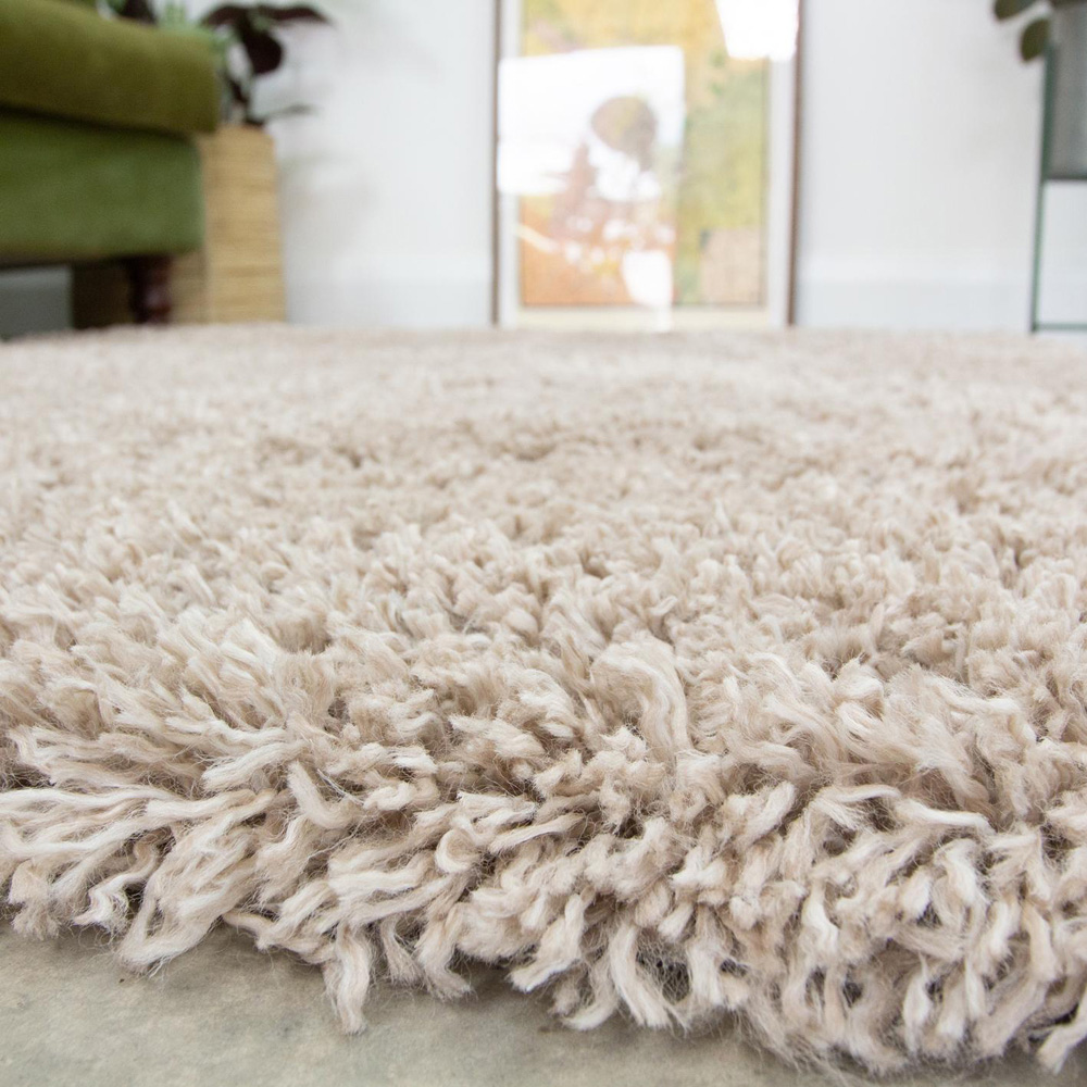 Kukoon Nore Beige Shaggy Rug 240 x 330cm Image 4