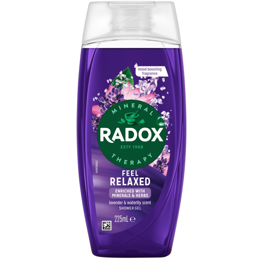 Radox Mineral Therapy Feel Relaxed Lavender and Waterlily Shower Gel 225ml 6 Pack Image 4