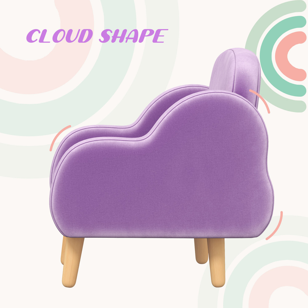 Tommy Toys Purple Cloud Shaped Kids Armchair Image 5