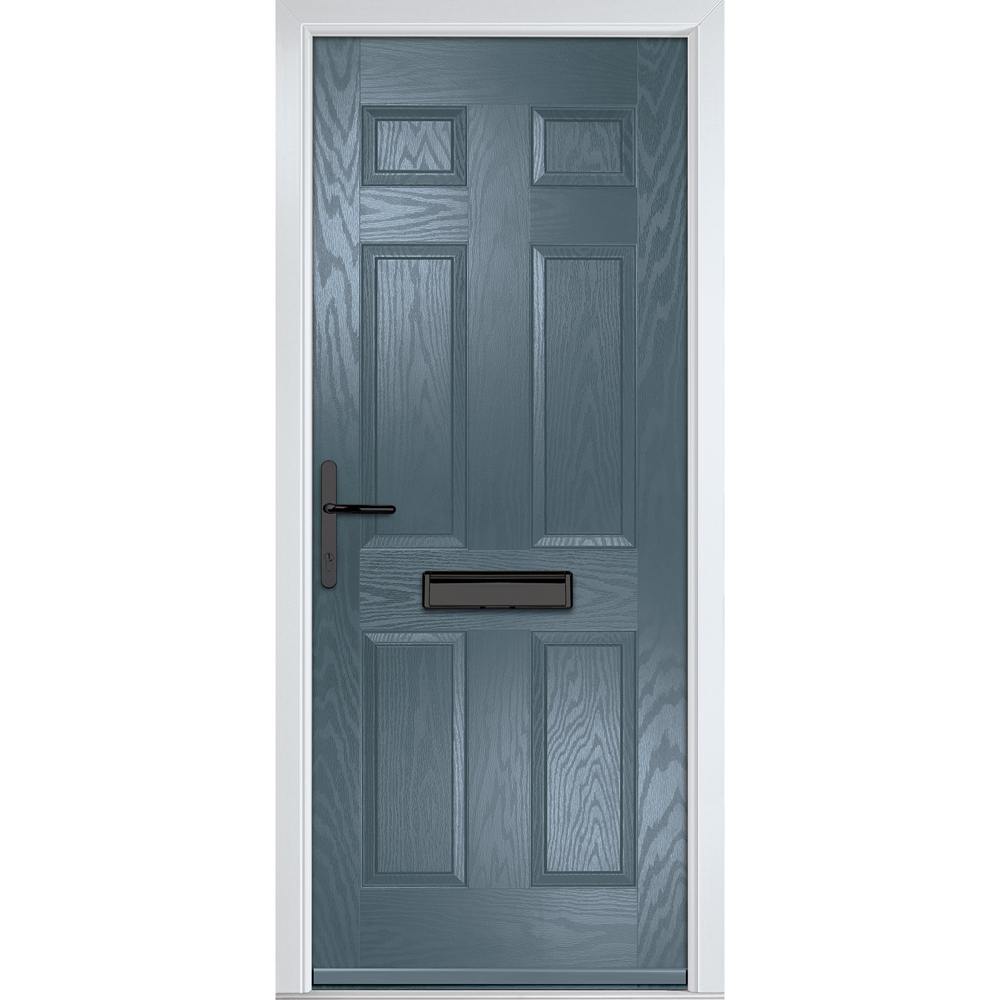 Crystal-Direct Muirfield Solid Slate Grey GRP None Glass Right Hand Open Front Door 2090 x 920mm Image 1
