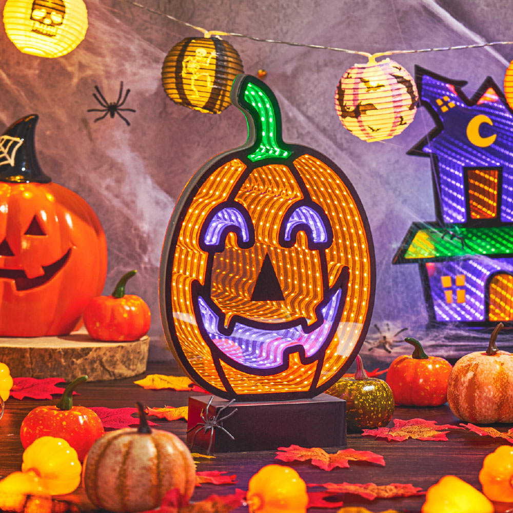 Benross LED Infinity Pumpkin Halloween Decoration 28cm Image 6