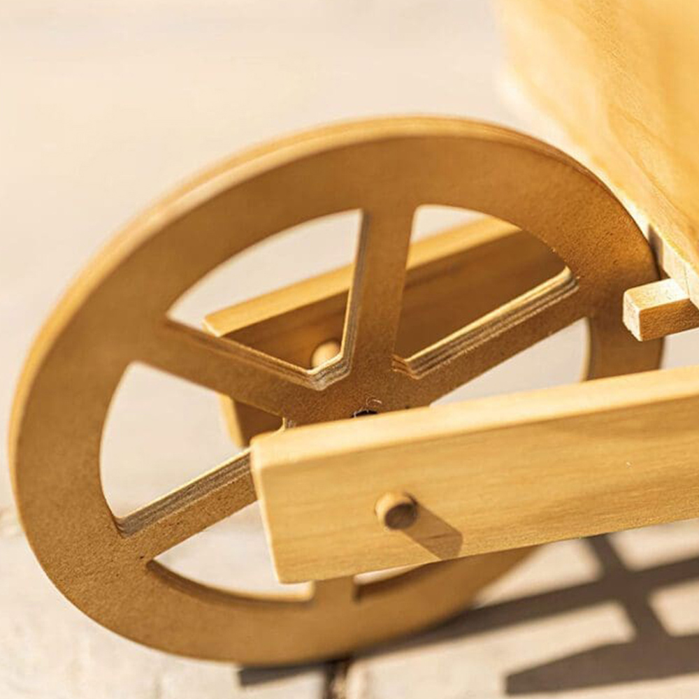 Marco Paul Wooden Wheelbarrow Planter Image 6