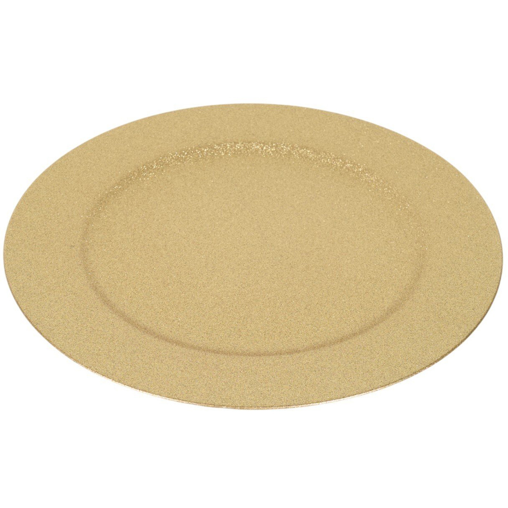 Gold or Silver Glitter Charger Plate Image 6