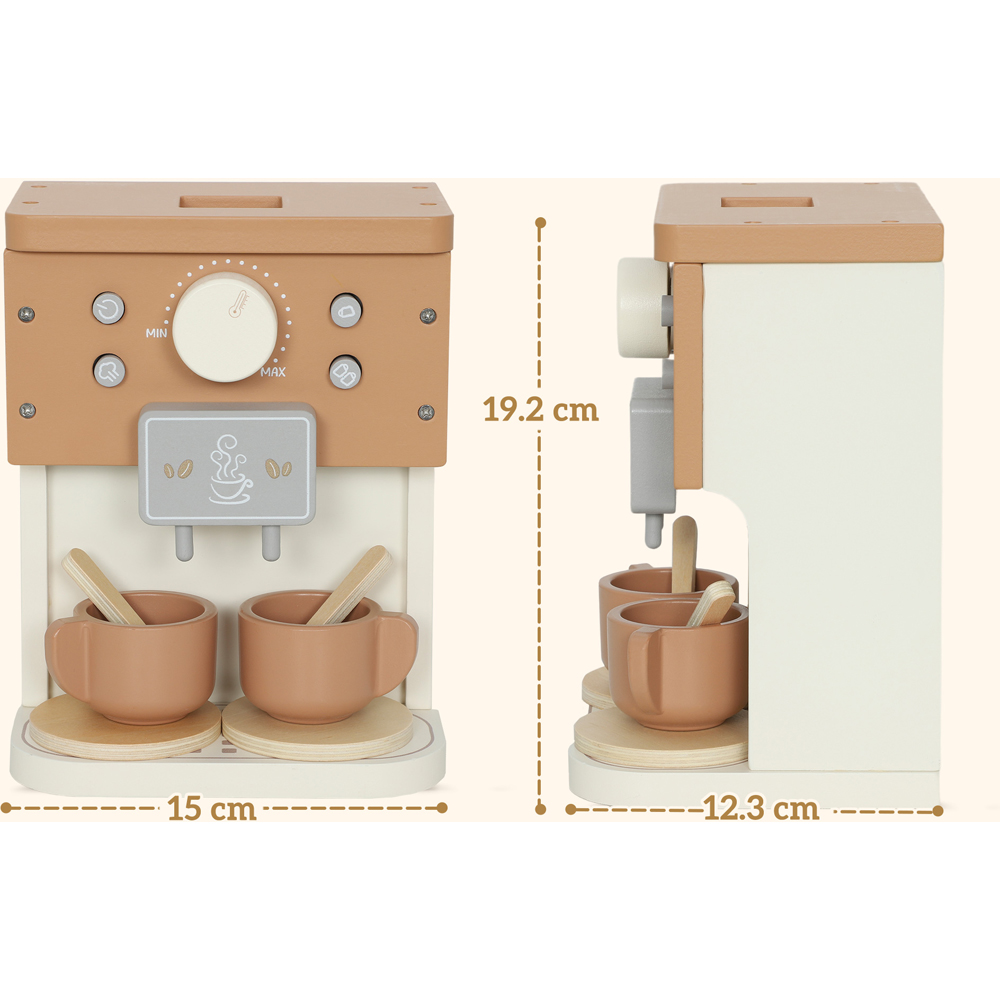 Tommy Toys AIYAPLAY Kids 11 Piece Coffee Machine Pretend Play Set Image 9