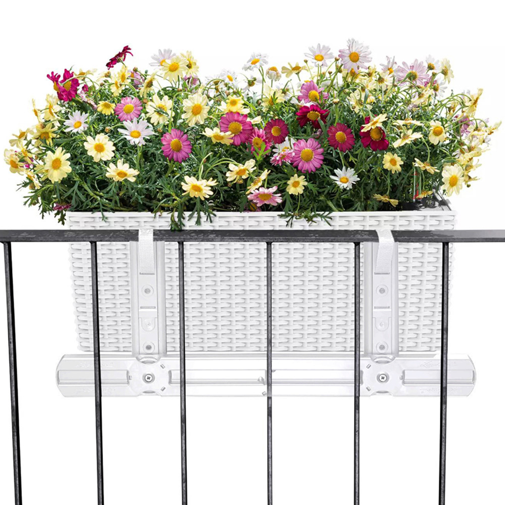 Lechuza White Balcony Bracket 2 Pack Image 4