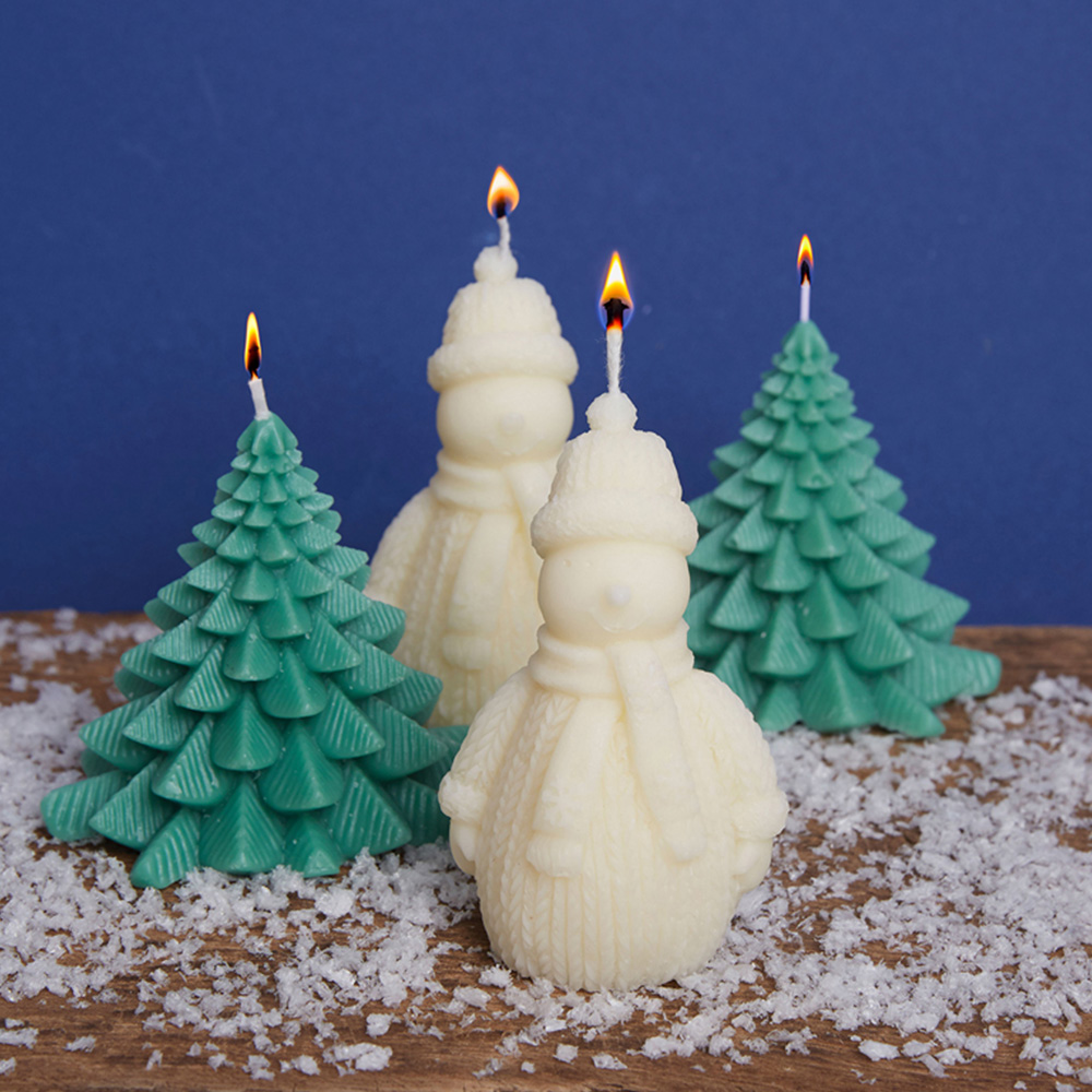 Bee & Bumble Multicoloured Christmas Tree Candle Craft Kit Image 4