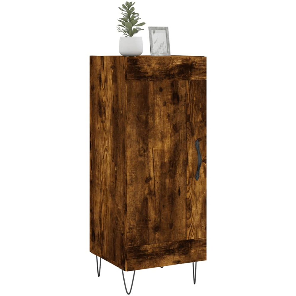 vidaXL Single Door Smoked Oak Sideboard Image 3
