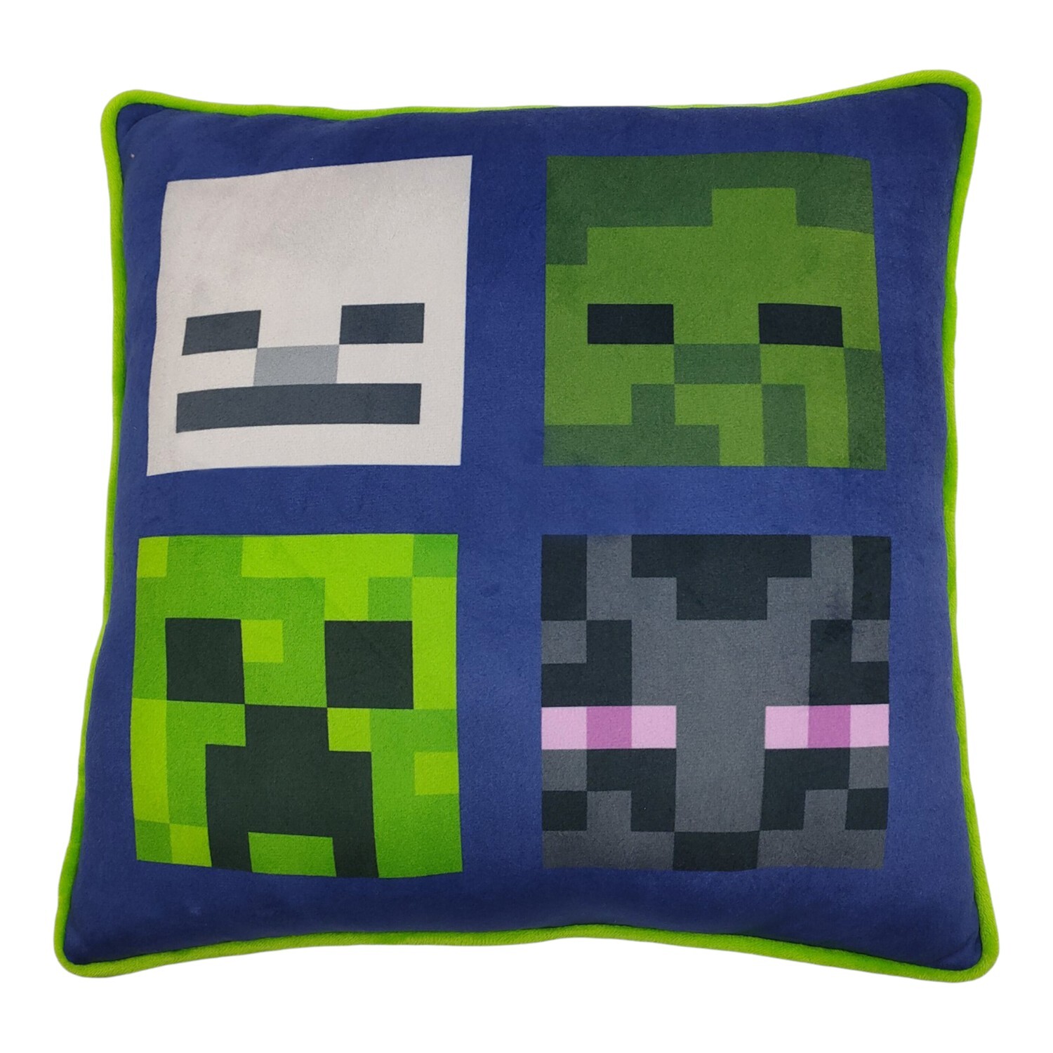 Minecraft Main Mobs Printed Cushion Blue Image 2