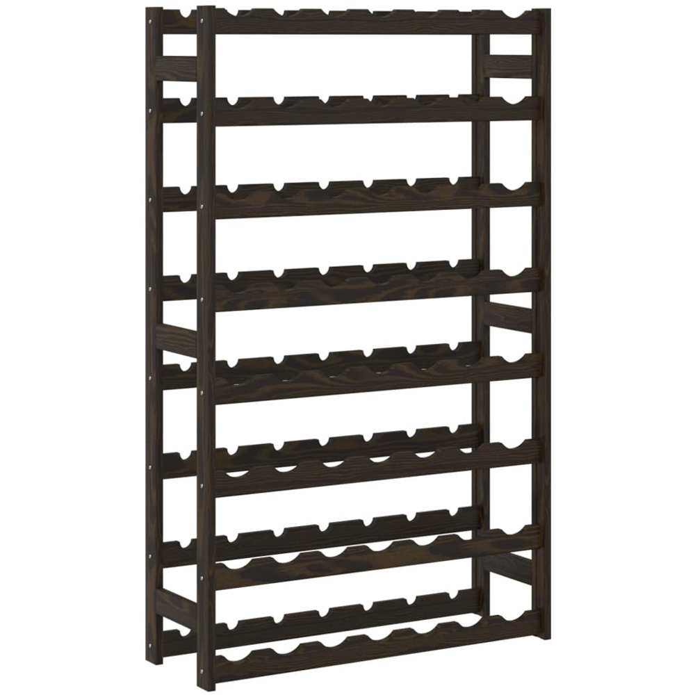 vidaXL 56 Bottle Black Freestanding Wine Rack Image 3