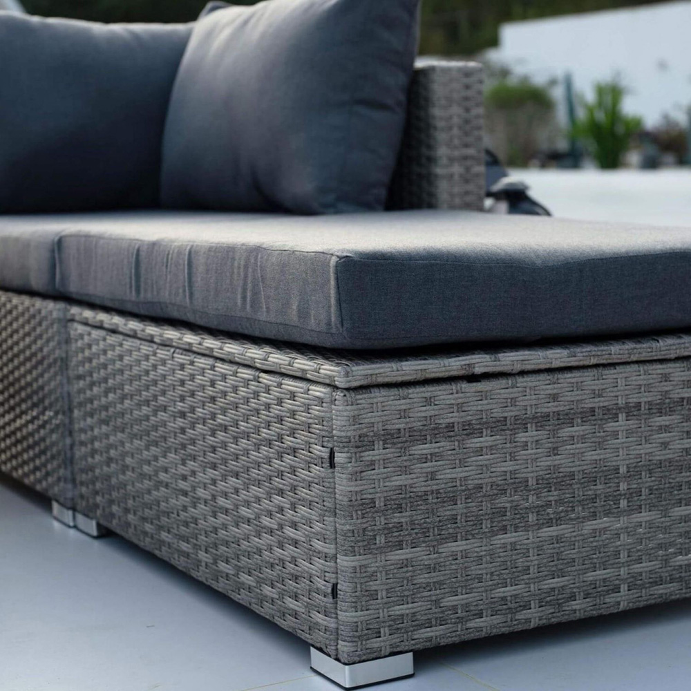Home Source Solara 4 Seater Grey Garden Lounge Set Image 6