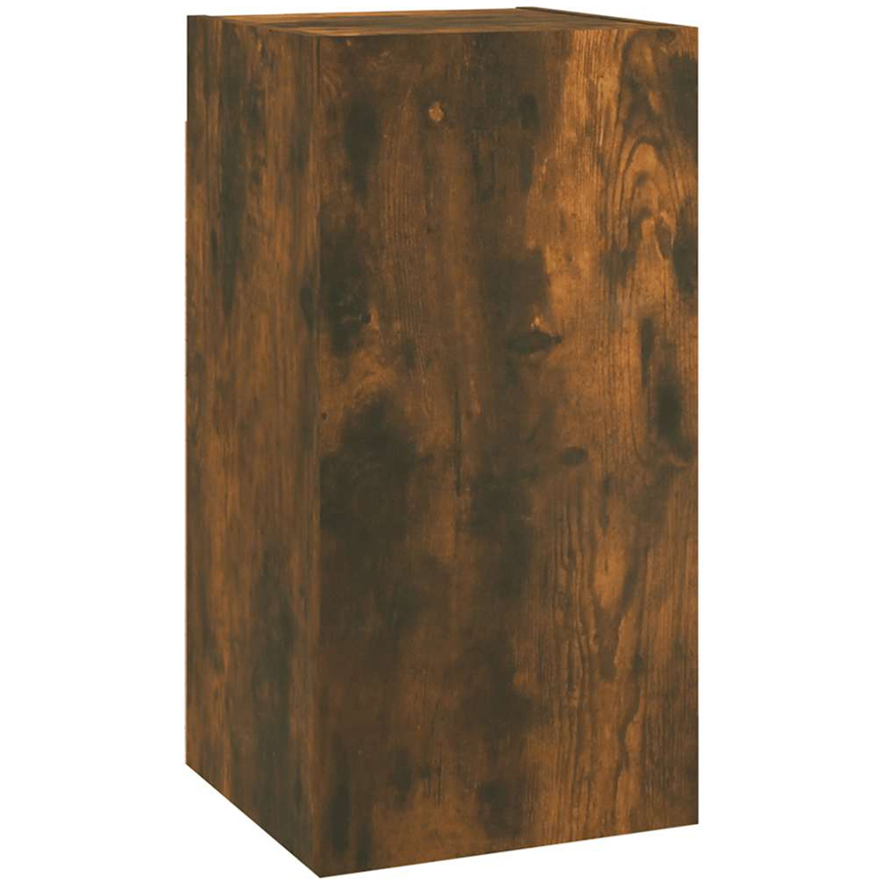vidaXL Single Door Smoked Oak Wall Mounted TV Cabinet Image 2