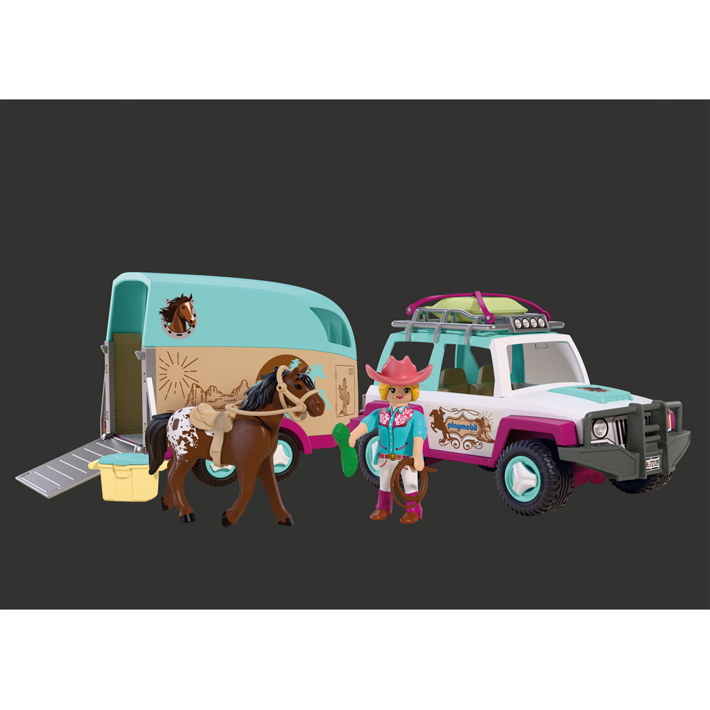 Playmobil Jeep with Horse Trailer Play Set Image 4