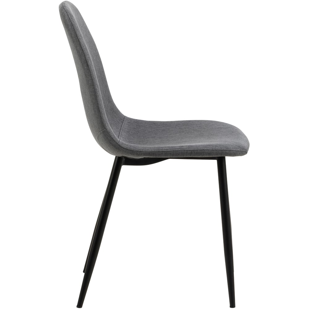 Florence Celia Set of 4 Light Grey Dining Chair Image 3