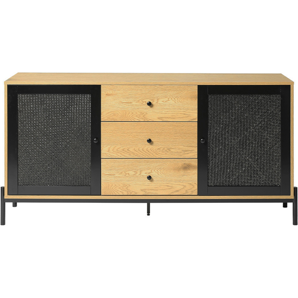 H&O Direct 2 Doors and 3 Drawers Storage Cabinet Image 2