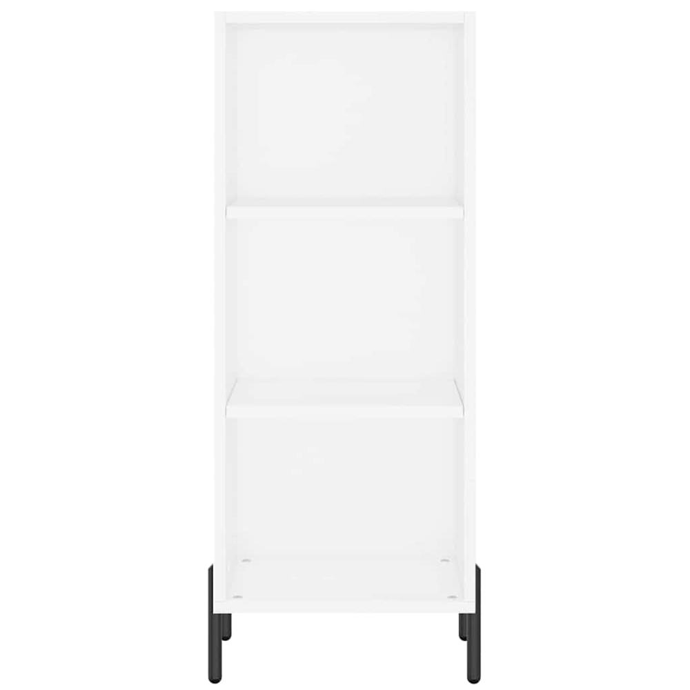 vidaXL Single Door 3 Shelf White Highboard Image 6
