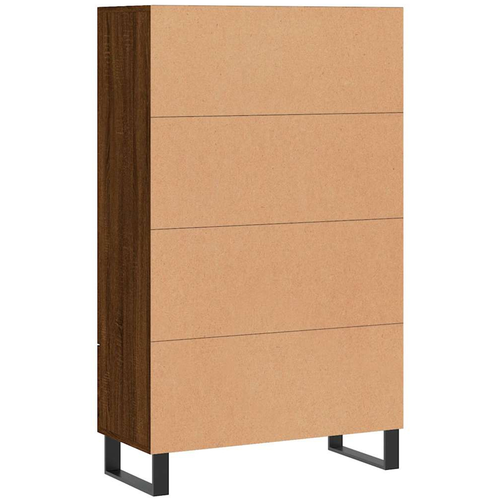 vidaXL 2 Door Single Drawer Brown Oak Highboard Image 8