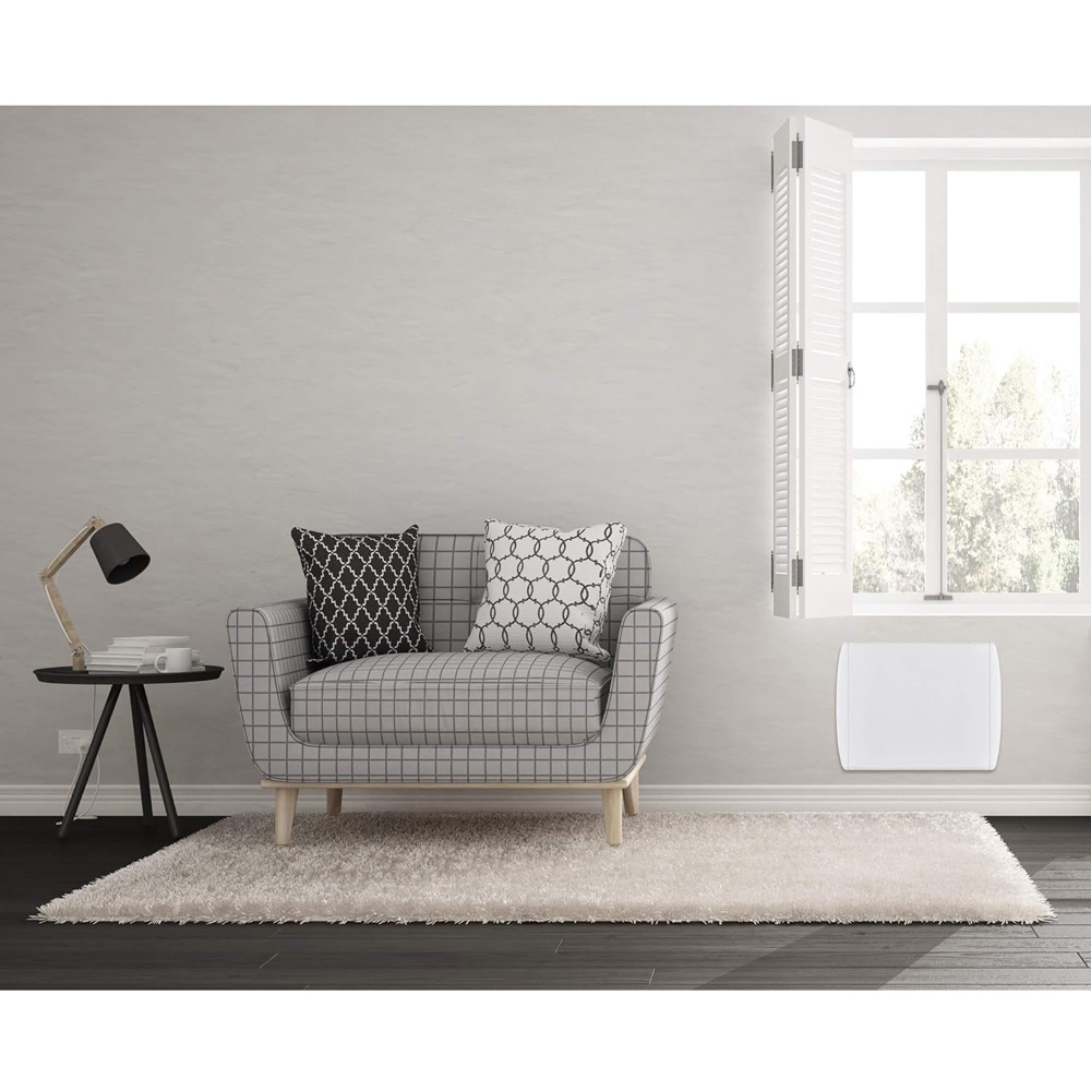 Mylek White LCD Electric Panel Heater 1000W Image 2