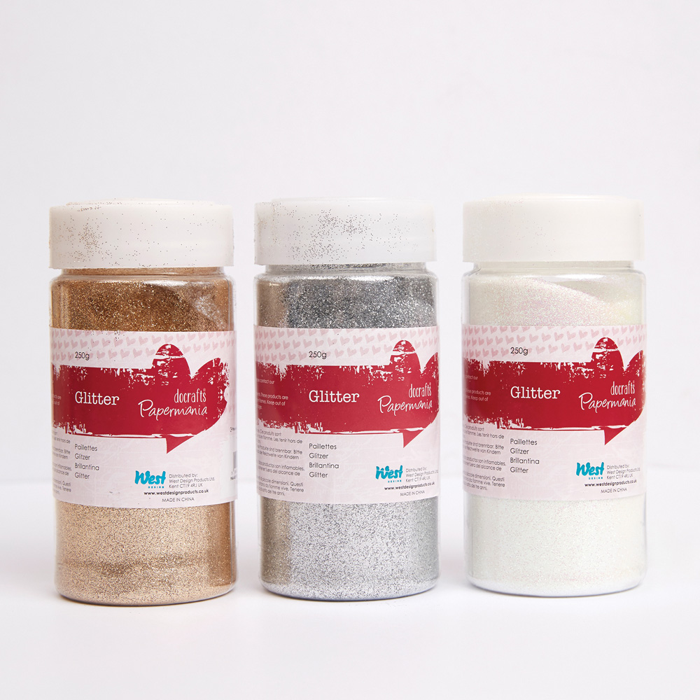 Papermania Large Iridescent Glitter Pot 250g Image 7