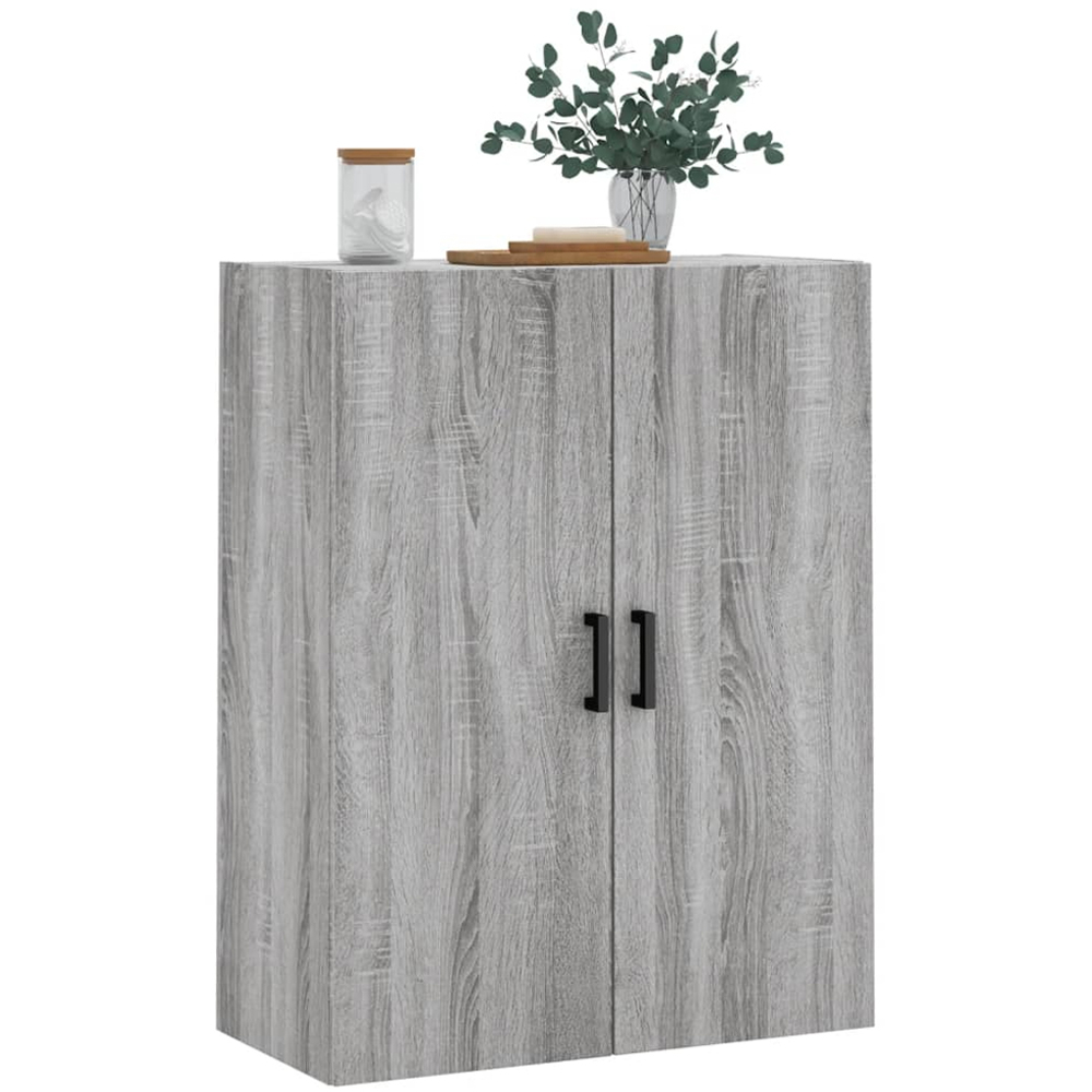 vidaXL 2 Door Grey Sonoma Wall Mounted Cabinet Image 4