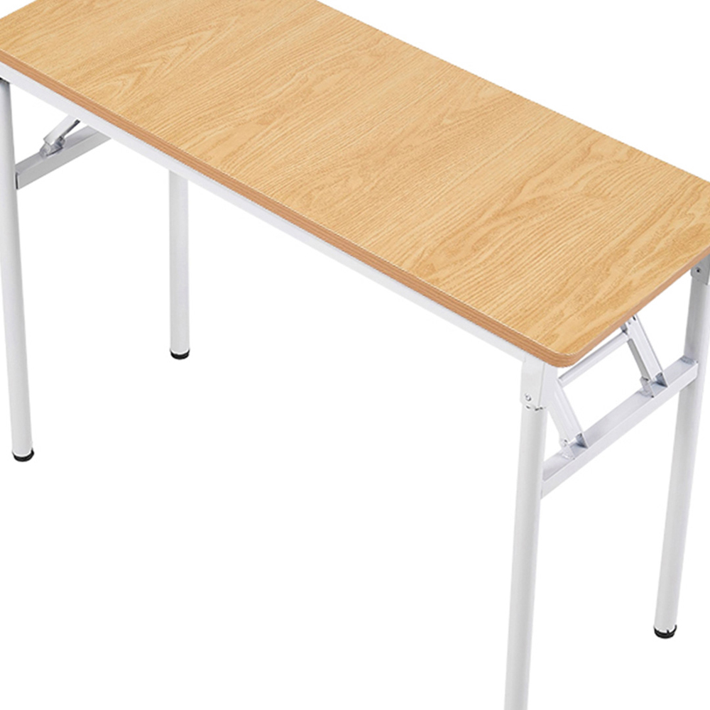 Living and Home Metal Frame Foldable Laptop Desk Natural Image 3