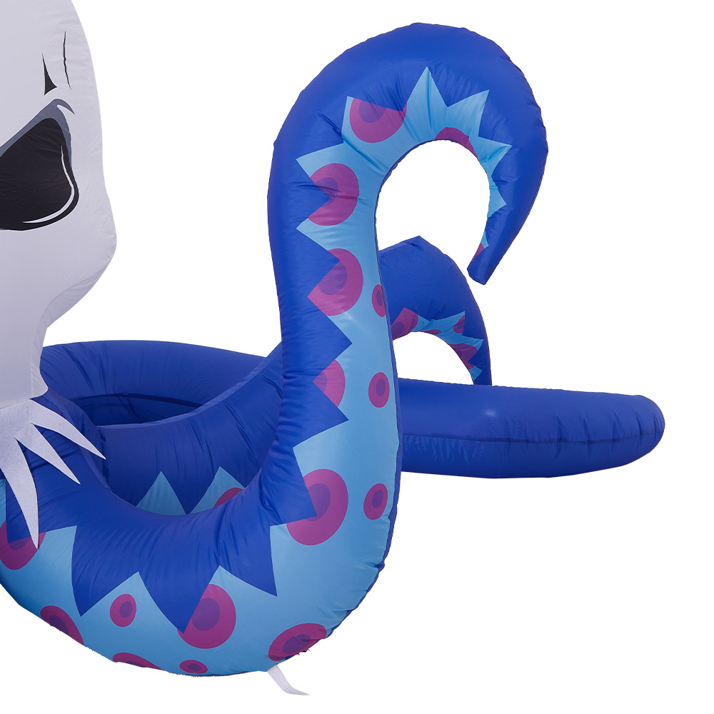Living and Home Halloween Inflatable LED Skull Head Octopus 4ft Image 4
