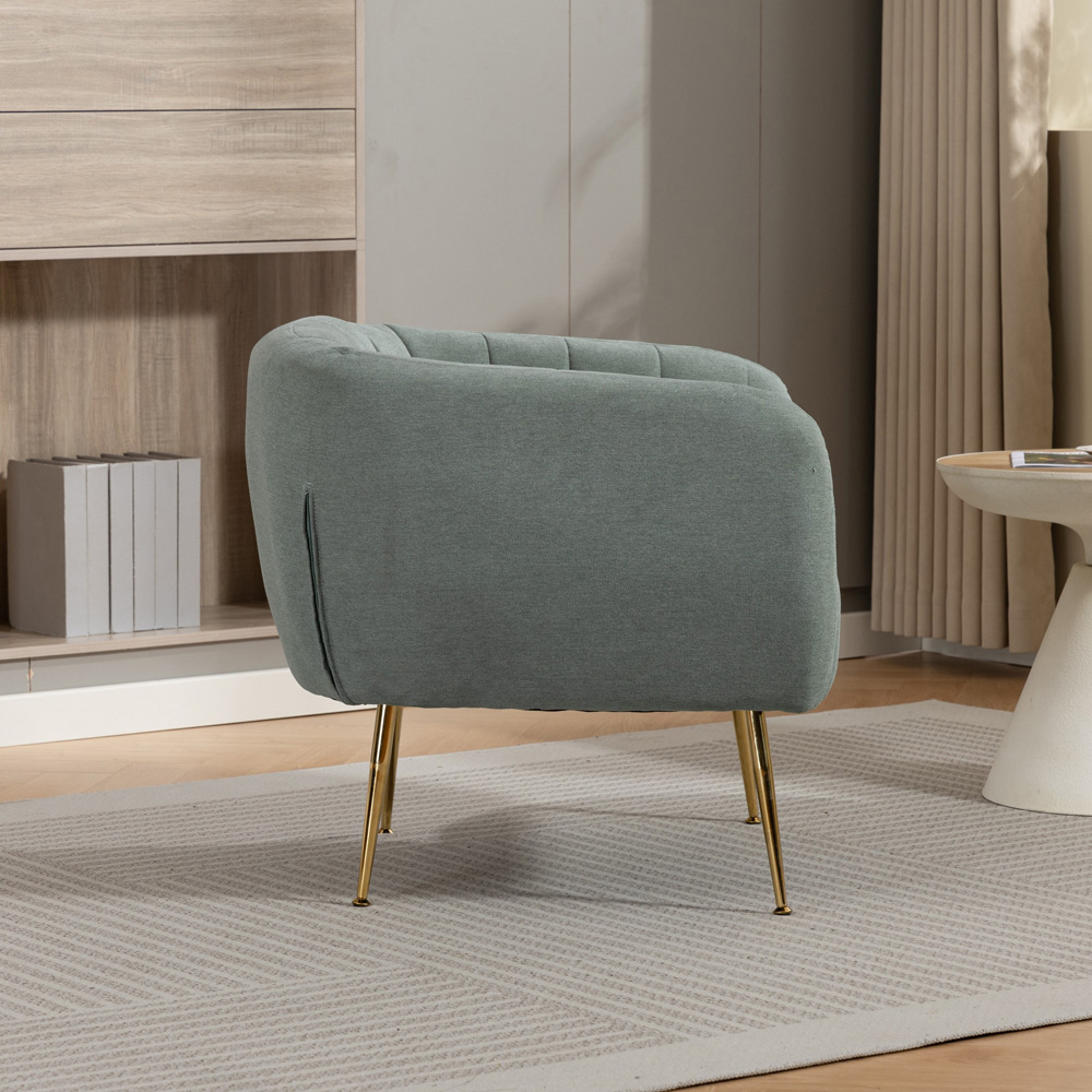 Artemis Home Stanton Duck Egg Fabric Shell Accent Chair Image 5