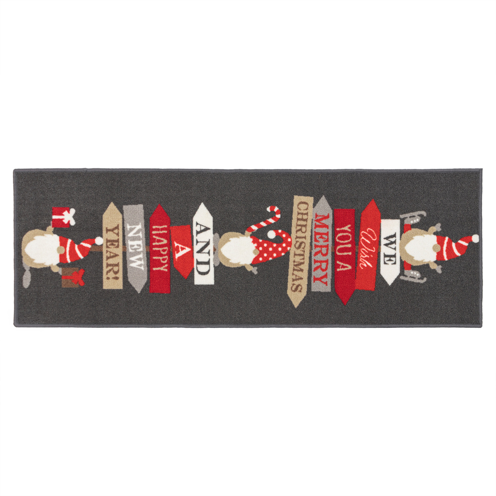 JVL Premium Christmas Gonk Nylon Pile Washable Runner 50 x 150cm Image 2