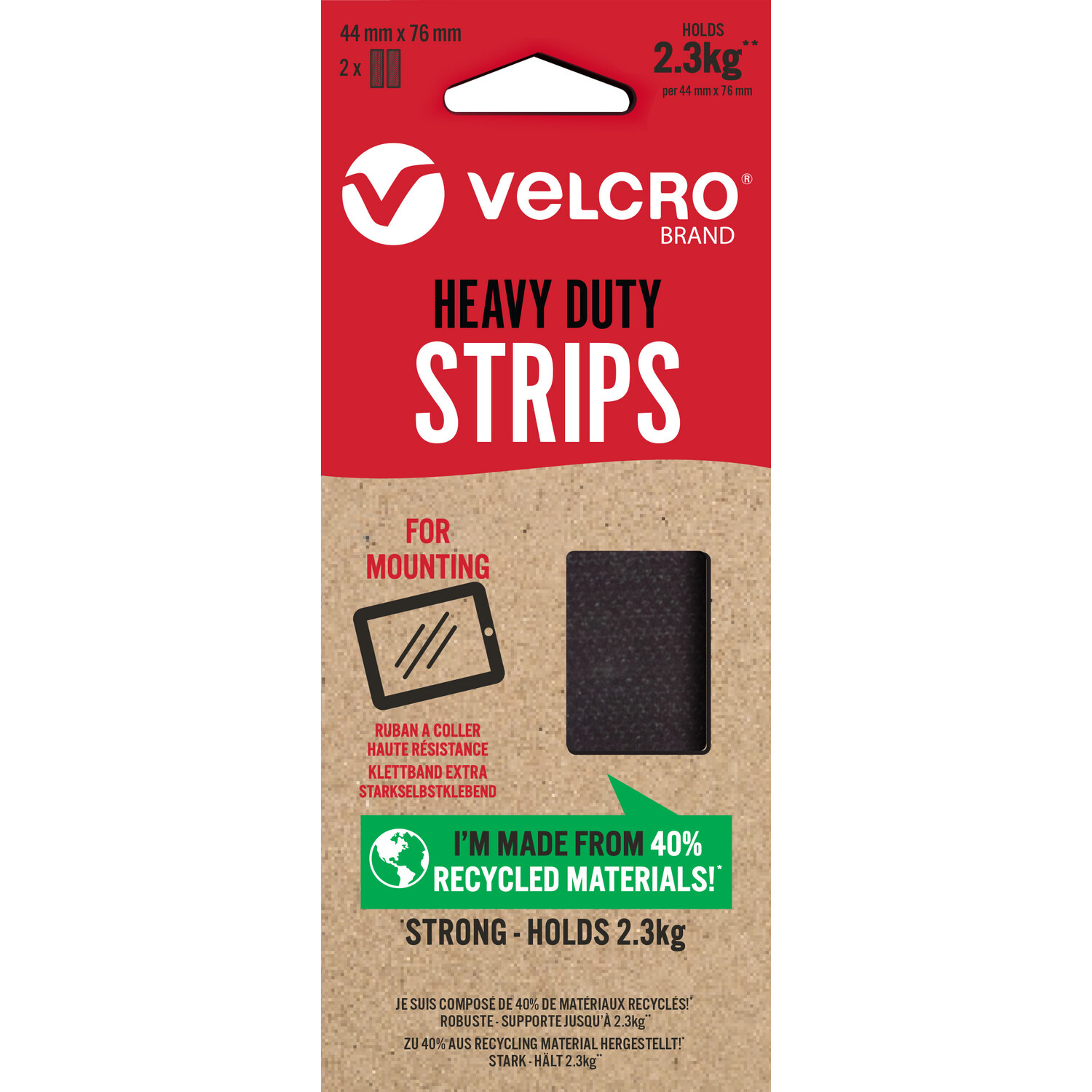 VELCRO Brand Eco Heavy Duty Strips Wilko
