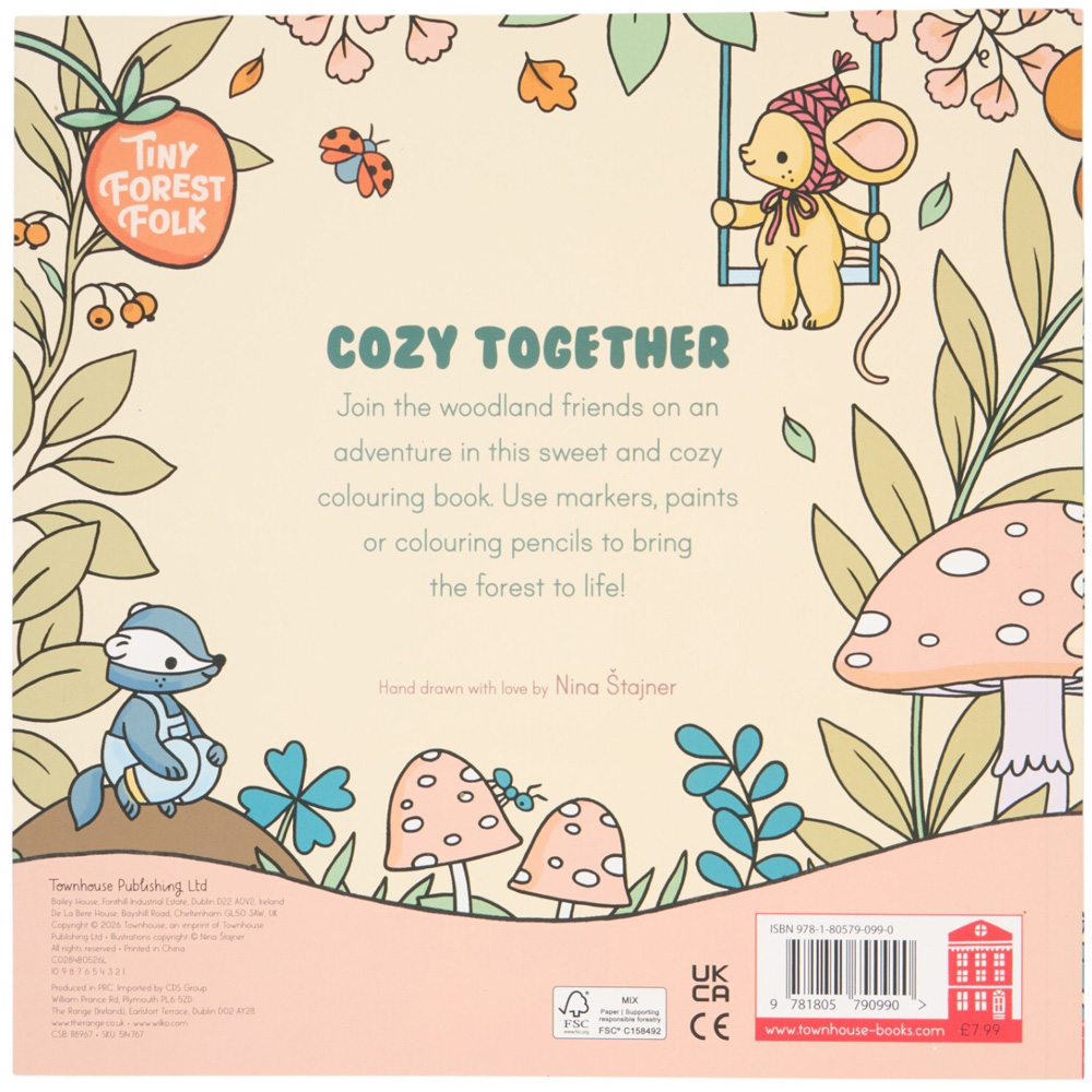 Tiny Forest Folk Cozy Colouring Book Image 5