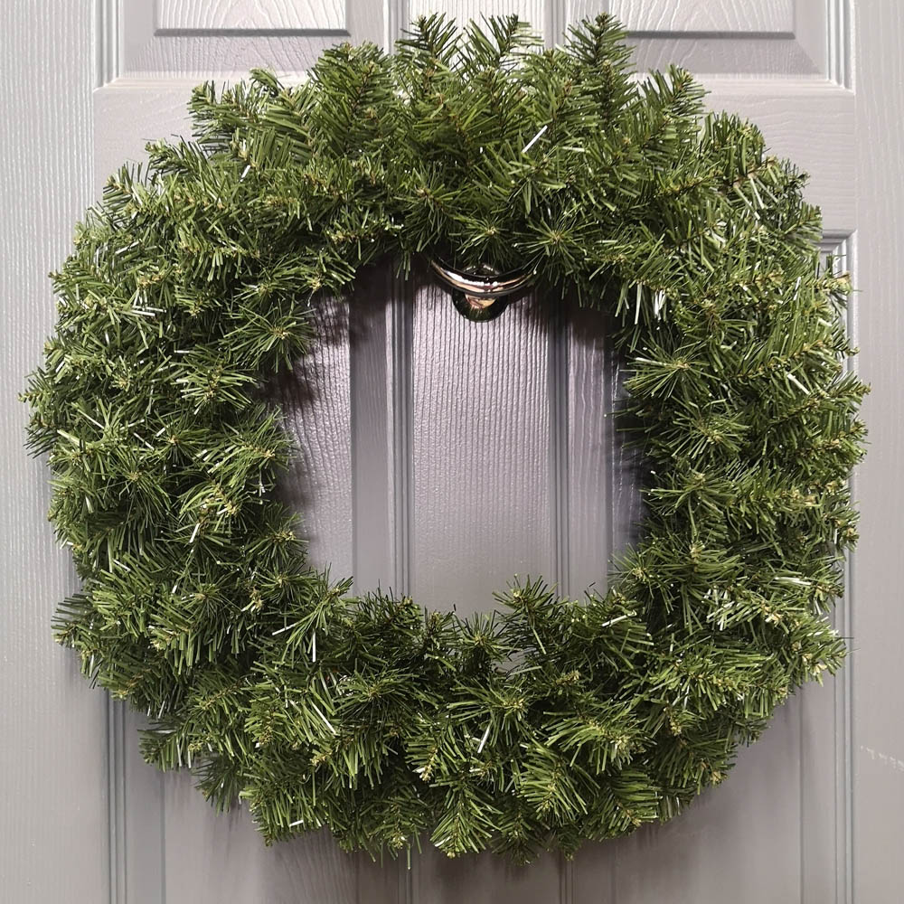 Samuel Alexander Imperial Pine Christmas Door Wreath Plain Green 60cm Image 2