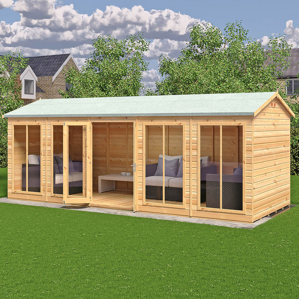 Shire Mayfield 20 x 8ft Double Door Traditional Summerhouse Image 2